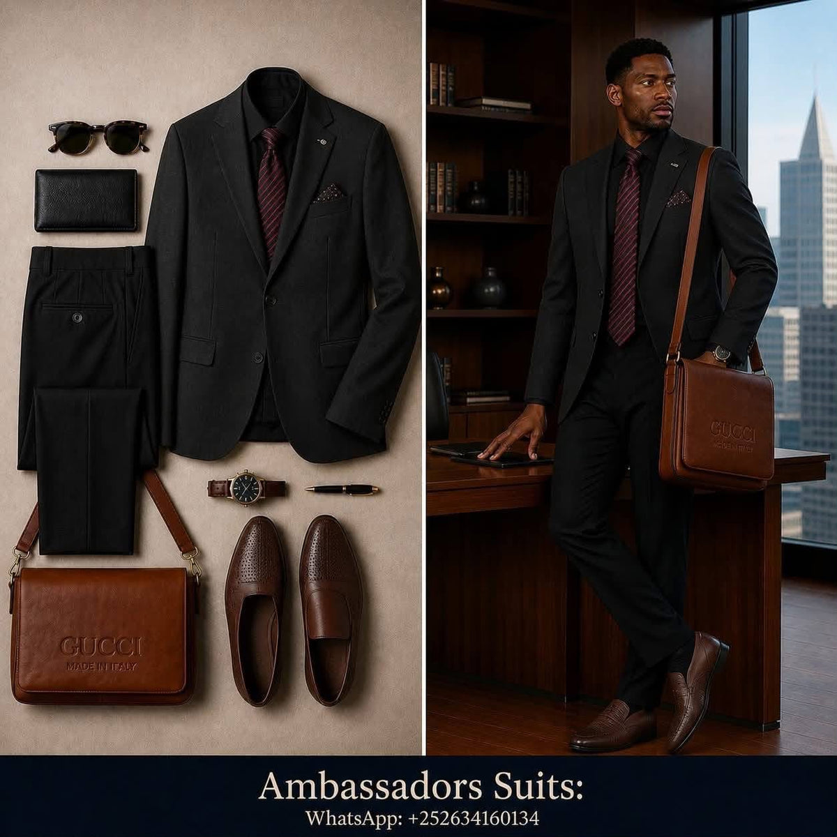 Ambassadors Suits black blazer coordinated men's outfit