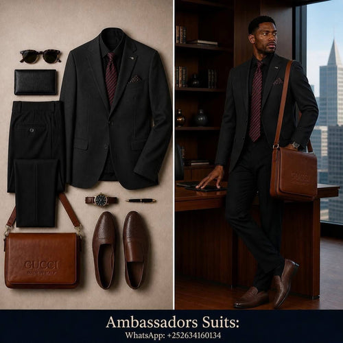 Ambassadors Suits black blazer coordinated men's outfit