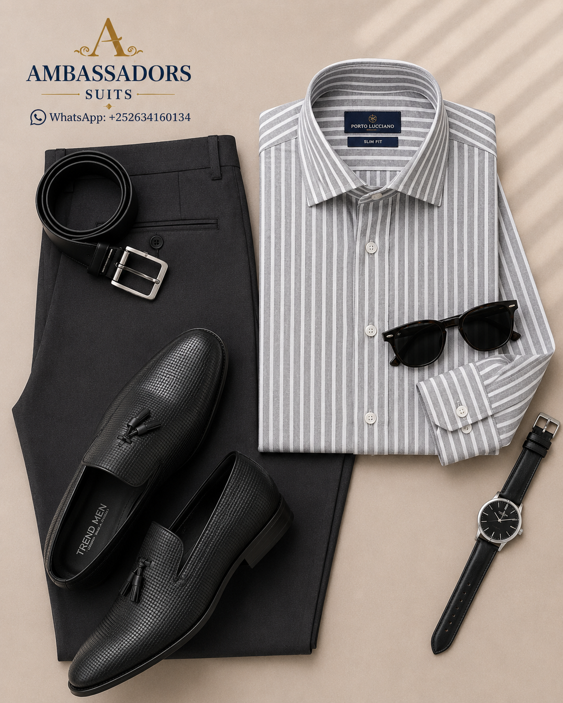 Ambassadors Complete Look 10 – Black and Stripe