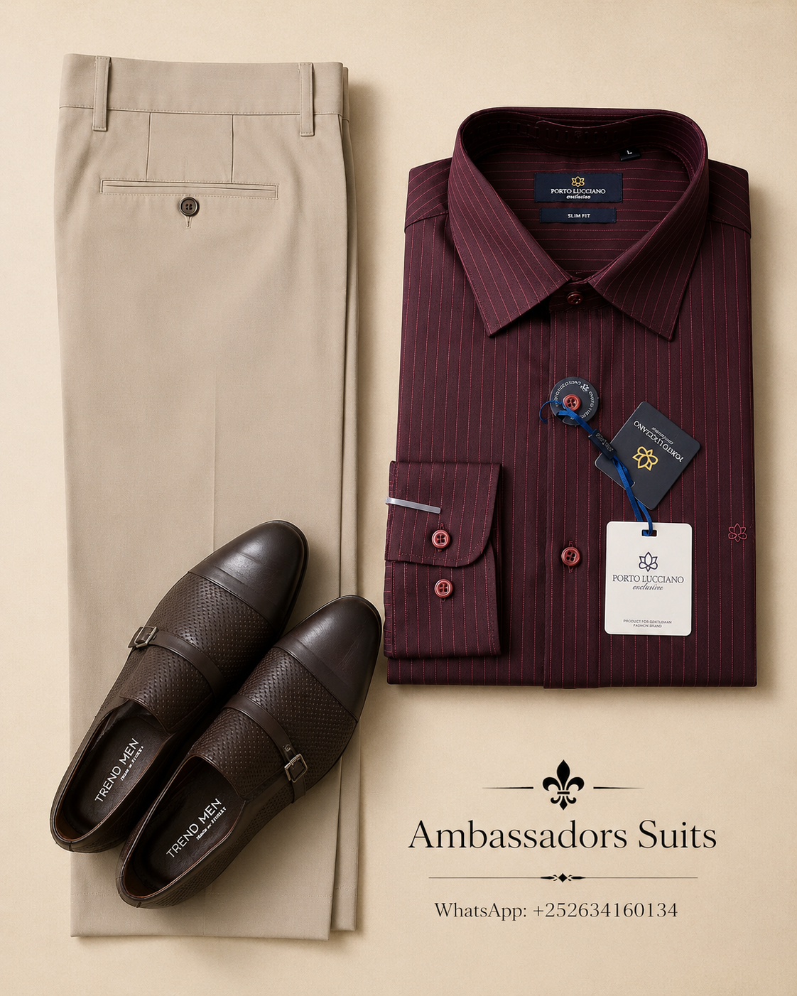 Ambassadors Complete Look 11 – Beige and Burgundy