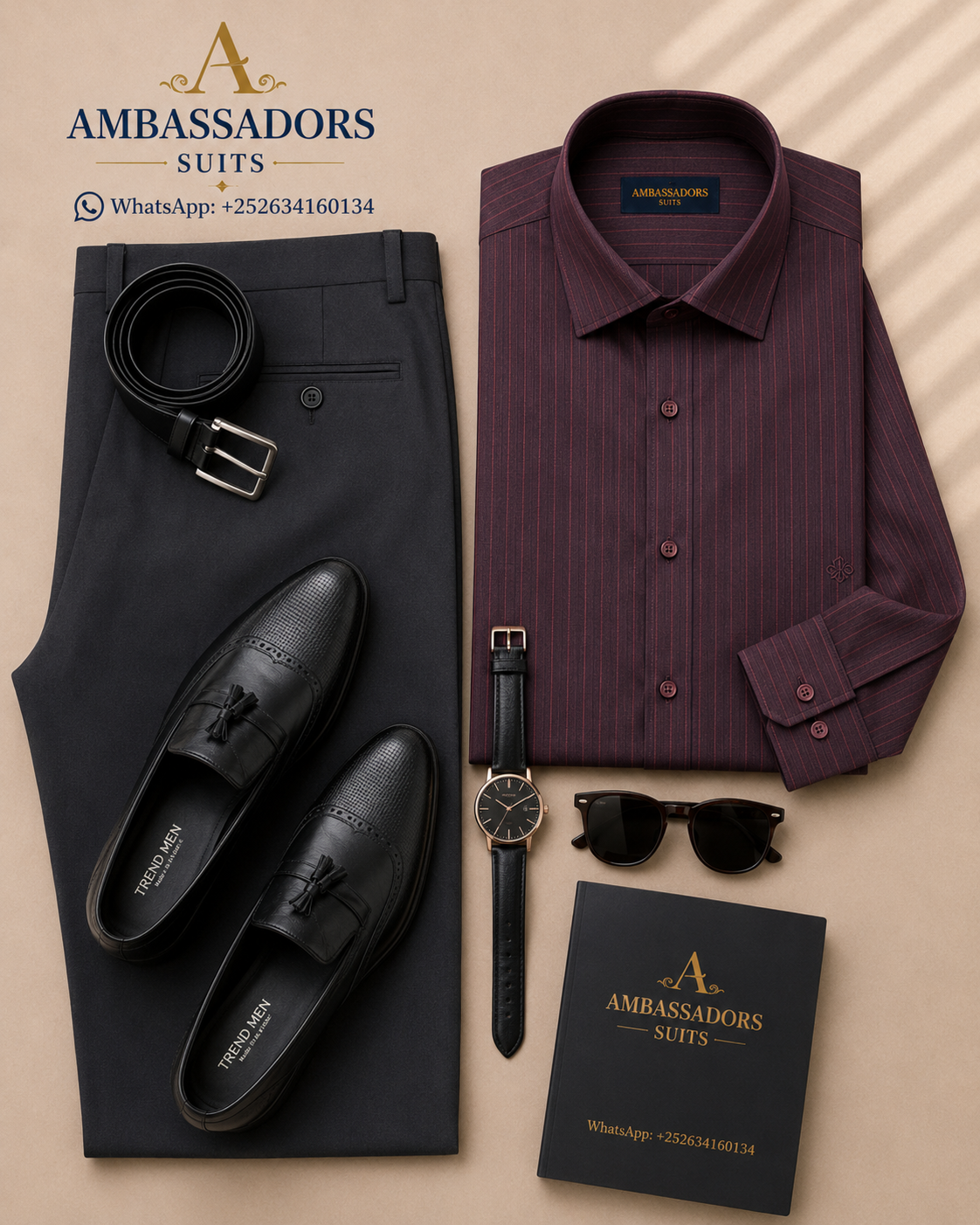Ambassadors Complete Look 12 – Black and Burgundy
