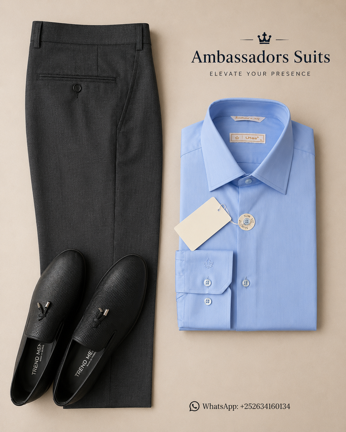 Ambassadors Complete Look 17 – Charcoal and Sky Blue