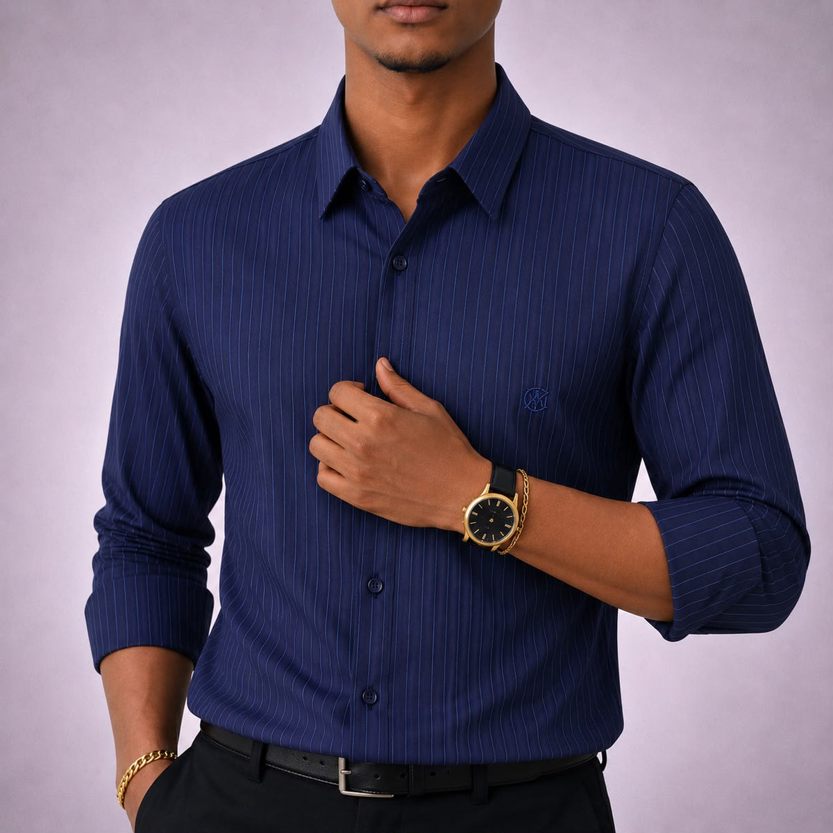 Ambassadors midnight navy men's formal shirt