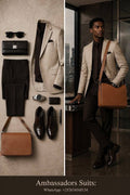Ambassadors Suits sand beige blazer coordinated men's outfit