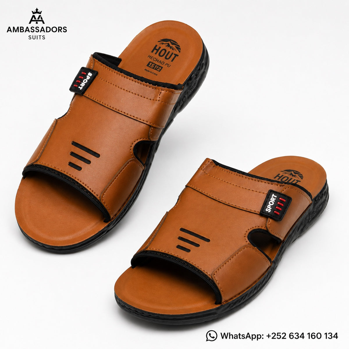 Tan Sport Comfort Sandals – Ambassadors Suits