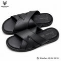 Black Cross-Strap Sandals – Ambassadors Suits