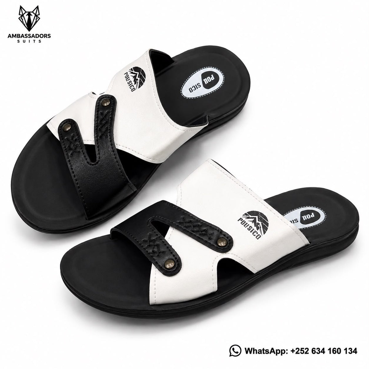 Black and white men's sport sandals