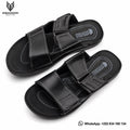 Black multi-strap men's comfort sandals
