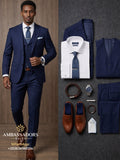 Navy three-piece suit by Ambassadors Suits